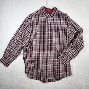 Chaps Easy Care Plaid‎ Multicolor Shirt Size Large